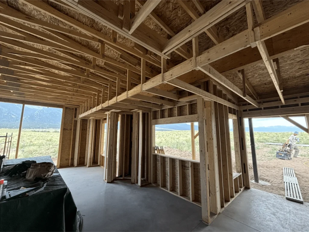 Framing for the interior of a house